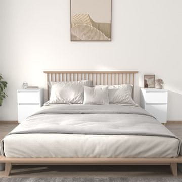 Vidaxl Noćni ormarići, set od 2, bijeli, 40x35x70 cm
