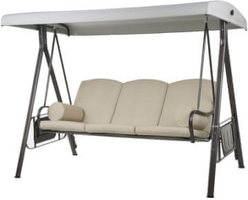 DAJAR Čelična Vrtna Ljuljačka SALERNO za 3 Osobe s Podesivom Naslonom