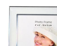 Tradag T6410 BIJELO-SREBRNI okvir metalni 10x15 bijeli