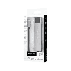 Krüger&Matz USB priključna stanica tipa C na HDMI, 2x USB3.0, 2x USB tipa C, RJ45