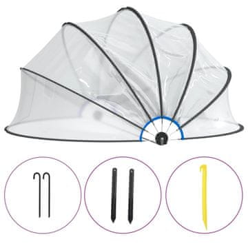 Vidaxl Okrugla bazenska kupola 406 x 203 cm PVC