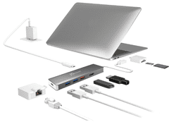J5CREATE adapter, modularni, USB-C, HDMI, PD, 100W (JCD375)