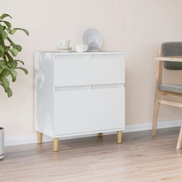 Vidaxl Komoda s ladicama, bijela, 60x35x70 cm, materijal na bazi drva
