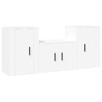 Vidaxl 3-dijelni set TV ormarića bijeli od konstruiranog drva