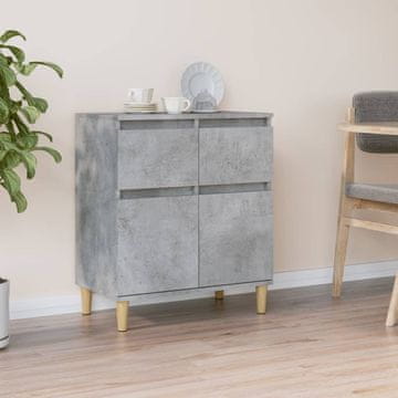 Vidaxl Komoda s ladicama, betonsko siva, 60x35x70 cm, materijal na bazi drva