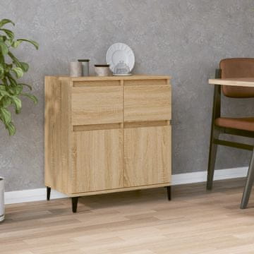 Vidaxl Komoda s ladicama, Sonoma hrast, 60x35x70 cm, Materijal na bazi drva