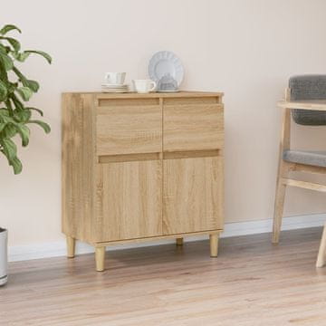 Vidaxl Komoda s ladicama, Sonoma hrast, 60x35x70 cm, Materijal na bazi drva