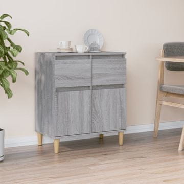 Vidaxl Komoda s ladicama, sivi hrast sonoma, 60x35x70 cm, materijal na bazi drva