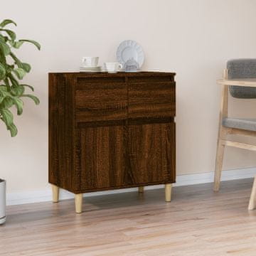 Vidaxl Komoda s ladicama, smeđi hrast, 60x35x70 cm, materijal na bazi drva