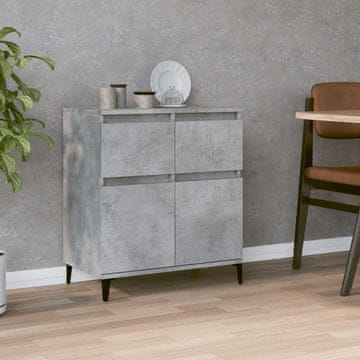 Vidaxl Komoda s ladicama, betonsko siva, 60x35x70 cm, materijal na bazi drva