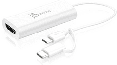 J5CREATE adapter, USB™ na HDMI, bijela (JUA165C)