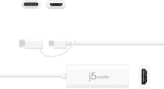 J5CREATE adapter, USB™ na HDMI, bijela (JUA165C)