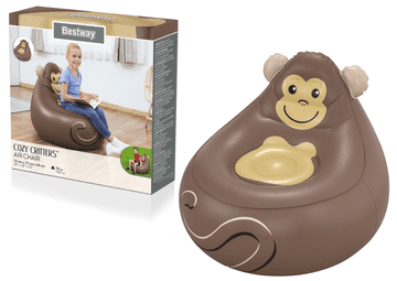 slomart Bestway Puhajući fotelj Majmun 72 x 72 x 64 cm