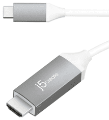 J5CREATE kabel, USB-C na 4K HDMI, 1,5 m, siva (JCC153G)