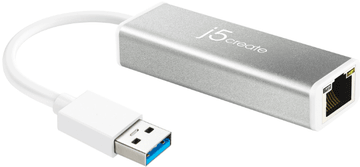 J5CREATE adapter, Ethernet, srebrno bijela (JUE130)