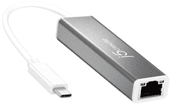 J5CREATE adapter, Ethernet, USB-C, sivo-bijela (JCE133G)