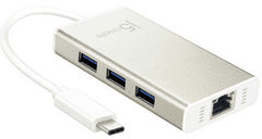 J5CREATE adapter, Ethernet, USB-C, Champagne boja(JCH471)