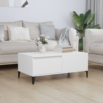 Vidaxl Klub stolić, bijeli 90x50x36,5 cm, materijal na bazi drva