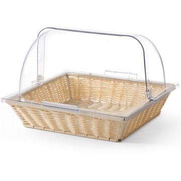 Hendi Košara za kruh od poliratana s poklopcem ROLLTOP GN2/3 visina 245 mm - 426968