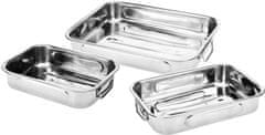 EXCELLENT Posuda za pečenje KO-A12402130 za pećnicu, nehrđajući čelik, set od 3 komada