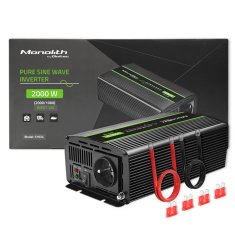 Qoltec Qoltec pretvarač napona Monolith 1000W/2000W, 12V na 230V, čisti sinus