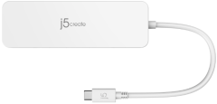 J5CREATE Lightweight Multi adapter, USB-C, bijela (JCD373)