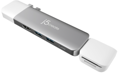 J5CREATE Ultradrive priključna stanica, USB 3.0, srebrna (JCD387)