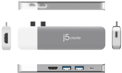J5CREATE Ultradrive priključna stanica, USB 3.0, srebrna (JCD387)