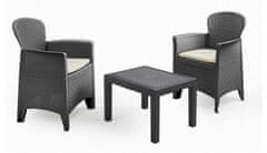 IPAE Akita AKTC12AN garnitura, s jastucima, PVC, izgled ratana