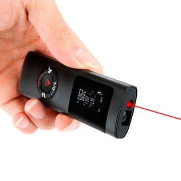 Netscroll Laserski mjerač udaljenosti 6 u 1, digitalni metar do 40 m dometa, LCD ekran, USB punjenje, kompaktan i precizan ±0,0015 m, DistanceMeter