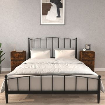 Vidaxl Noćni ormarići, set od 2, dimljeni hrast, 40x35x70 cm