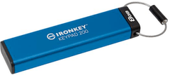 Kingston Ironkey USB disk, 8 GB, Keypad 200, 3.2 Gen1, FIPS 140-3Lvl 3, AES-256, plava (IKKP200/8GB)