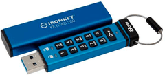 Kingston Ironkey USB disk, 8 GB, Keypad 200, 3.2 Gen1, FIPS 140-3Lvl 3, AES-256, plava (IKKP200/8GB)