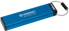 Kingston Ironkey USB disk, 32 GB, Keypad 200, 3.2 Gen1, FIPS 140-3Lvl 3, AES-256, plava (IKKP200/32GB)