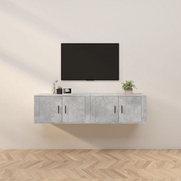 Vidaxl Zidni TV ormarići, 2 kom, betonsko sivi, 80 x 34,5 x 40 cm