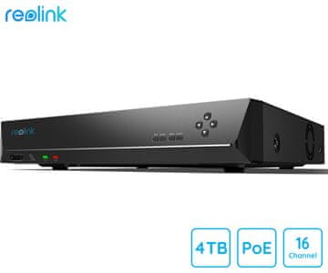 Reolink RLN16-410 jedinica za snimanje, 4TB, do 16 kamera, do 12TB, 24/7, PoE