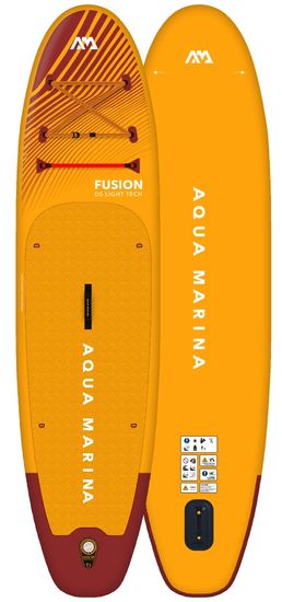 Aqua Marina Fusion BT-23FUP sup na napuhavanje s veslom, narančasto-crvena