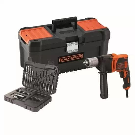 Black+Decker BEH850KA32 udarna bušilica s priborom u kovčegu