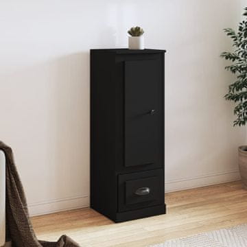 Vidaxl Ormarić, crni, 36x35,5x103,5 cm, materijal na bazi drva