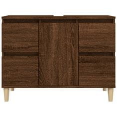 Vidaxl Ormarić za umivaonik boja Smeđi hrasta 80x33x60 cm drveni