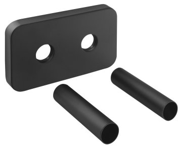 Bruckner WICHER pokrovna rozeta za središnje priključke 50mm, crna mat završna obrada