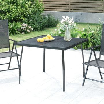 Vidaxl Vrtni stol antracit 100x100x72 cm čelična mreža