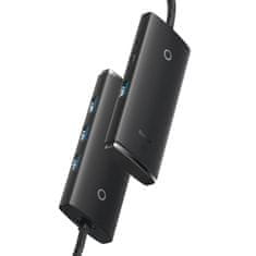 BASEUS WKQX030301 USB Hub Lite, 4 ulaza USB-C na USB 3.0, 25 cm, crni (RDOUH036)