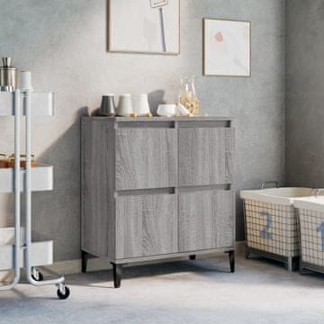 Vidaxl Komoda s ladicama, sivi hrast sonoma, 60x35x70 cm, materijal na bazi drva