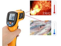 Verkgroup Digitalni laserski termometar baterije s LCD do 550 ° C