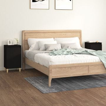 Vidaxl Noćni ormarići, set od 2, crni, 40x35x70 cm