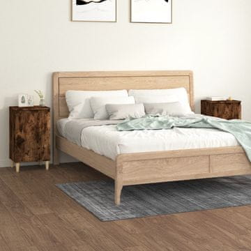 Vidaxl Noćni ormarići, set od 2, dimljeni hrast, 40x35x70 cm
