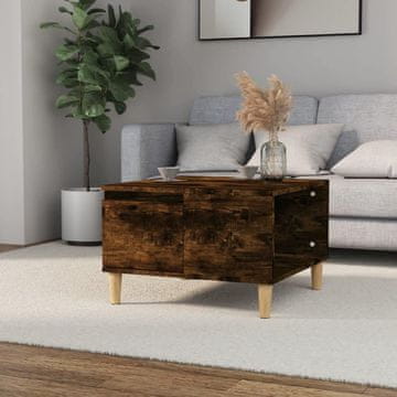 Vidaxl Klub stolić dimljeni hrast 55x55x36,5 cm
