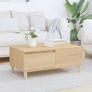 Vidaxl Klub stolić, Sonoma hrast 90x50x36,5 cm, Materijal na bazi drva