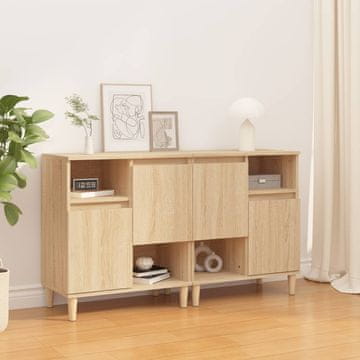 Vidaxl Komoda s ladicama, 2 kom, Sonoma hrast, 60x35x70 cm, Materijal na bazi drva